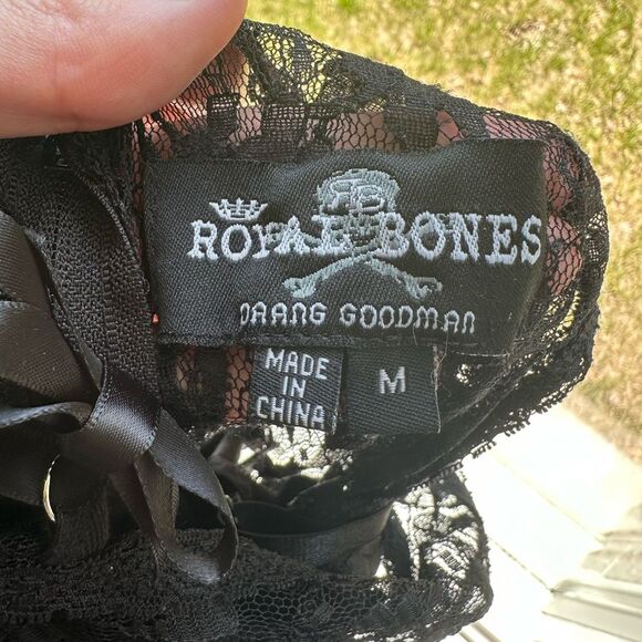 Royal Bones by Daang Goodman Goth Black Corset Dress size Medium - Picture 6 of 10